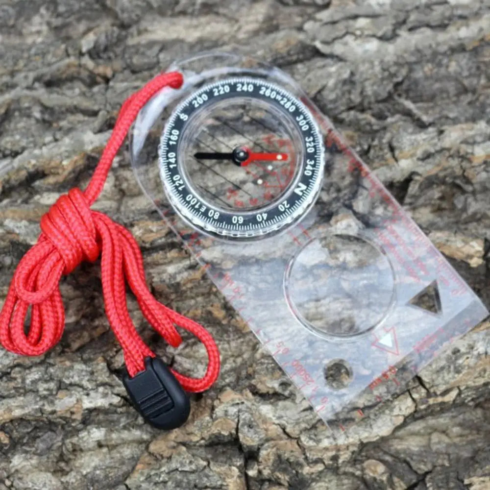 High Quality Acrylic Map Ruler Compass Multi-function Portable Baseplate Compass Transparent Camping Maps Hiking