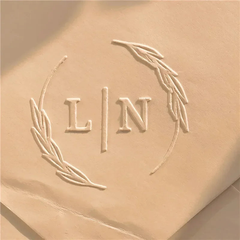 Customize Embossing Stamp Wedding Monogram Embosser Stamp,Personalized 2 initials Embosser Stamp,Wedding gift,hand held embosser