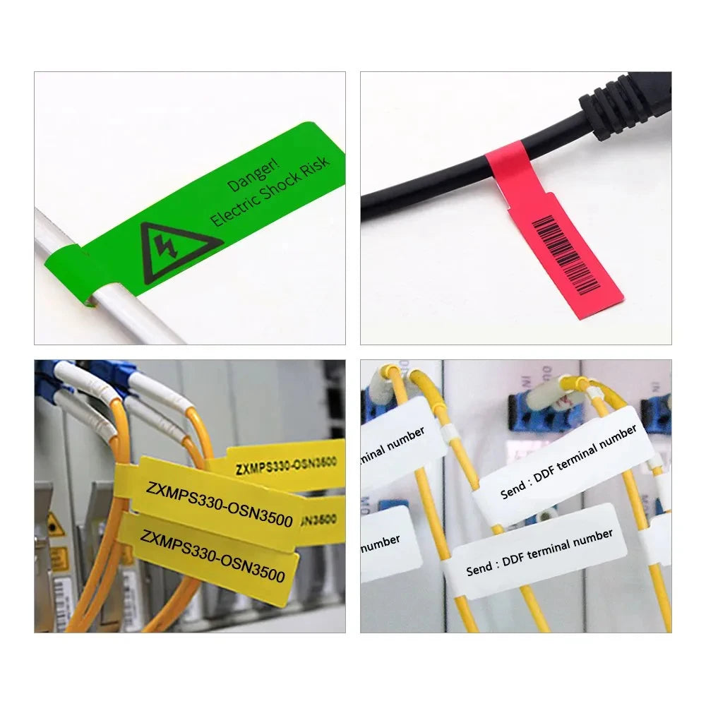 Niimbot Thermal Cable Label 1Roll Paper Adhesive Waterproof Color UV Sticker For D11/D110/D101 Mini Portable Printer Label Maker