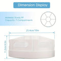 360° Rotating Desk Organizer With 7 Removable Bins Multi- Pen Holder Offices Accessories Stationery Pencil Office School