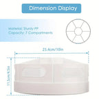 360° Rotating Desk Organizer With 7 Removable Bins Multi- Pen Holder Offices Accessories Stationery Pencil Office School