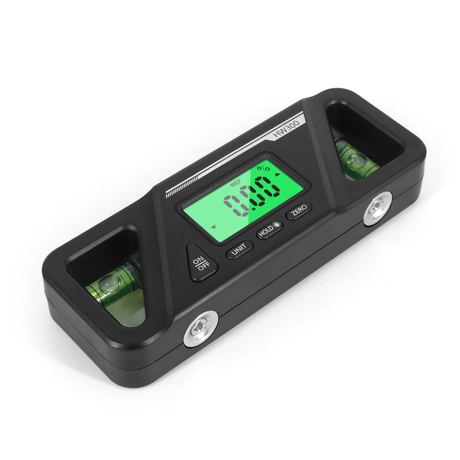 HW300 Inclinometer LCD Display Digital Protractor Level Meter Angle Measuring Inclinometer 90°Level Neodymium Magnetic Base