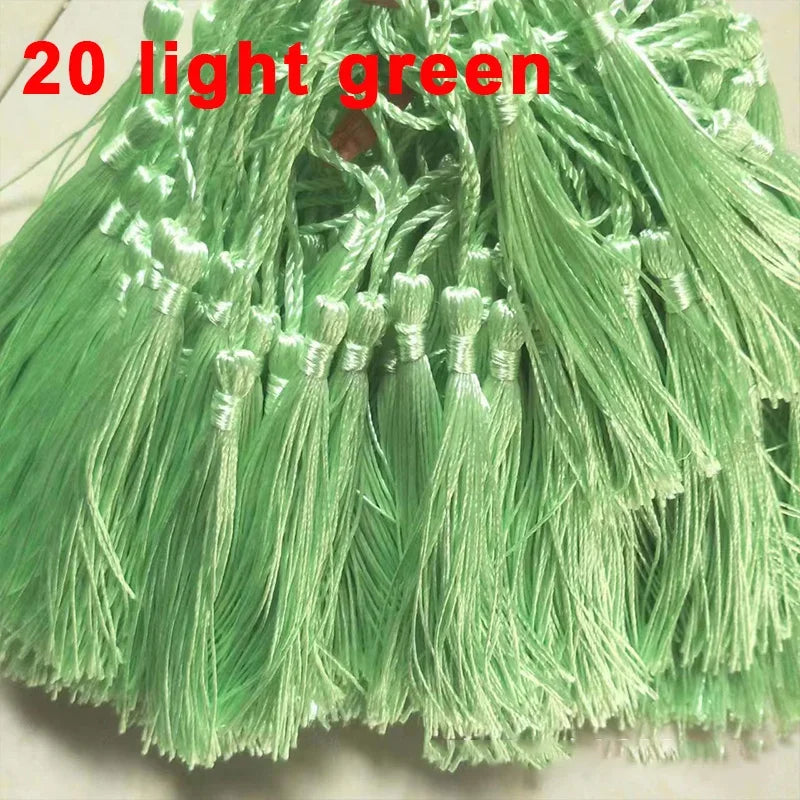 100pcs/lot 13cm Tassel Silk Fringe Silky Floss Bookmark Tassels Mini Tassels For DIY Craft Jewelry Making Souvenir Bookmarks