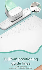 KW-TRIO Multi-Colored Loose-Leaf Hole Punch with 4mm Small Aperture Multi-Hole Punch with Ruler Design Portable Hole Punching