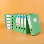 10pcs A4 Colorful File Boxes - Durable Thick Plastic Document Organizers for Contracts, Accounting Receipts & Office Supplies