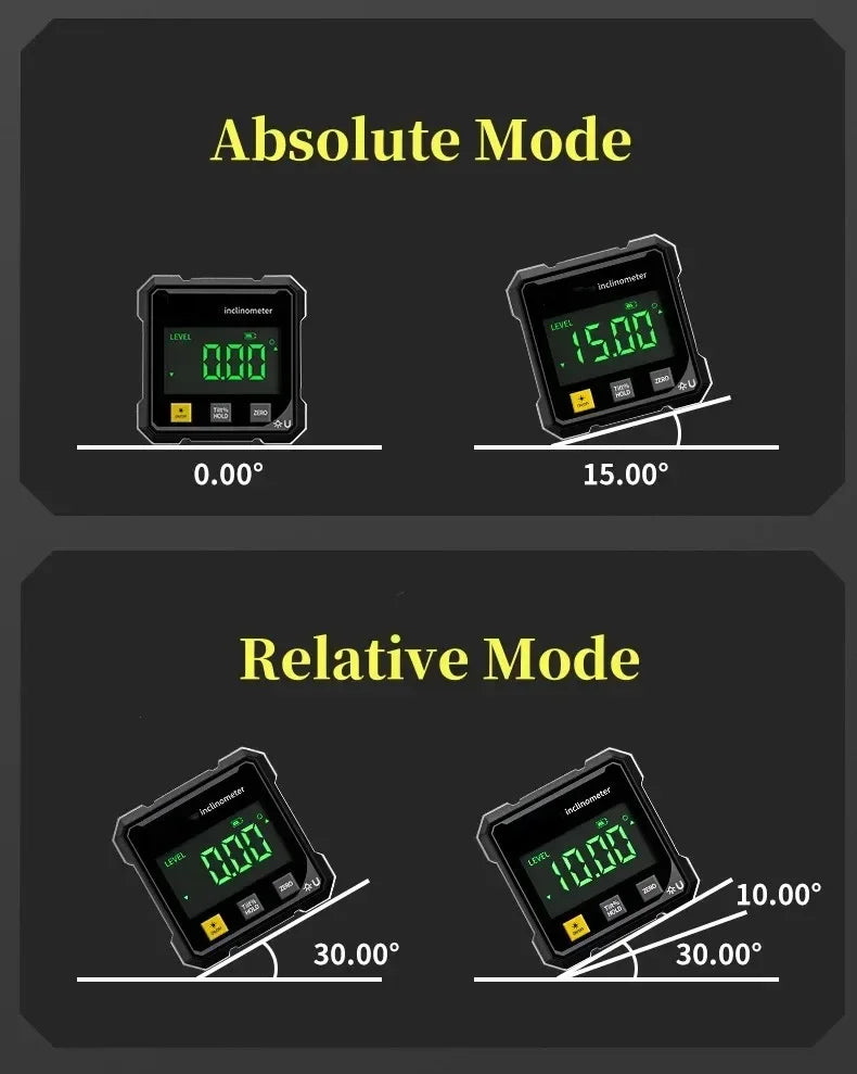 NEW HOT Digital Angle Gauge Magnetic Protractor Inclinometer Level Angle Finder  Angle Cube Level Box with Magnes