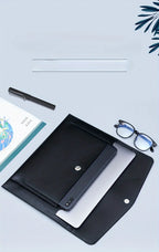 Large Capacity A4 File Folder Organizer with Double-Layer Laptop Protective Sleeve Storage Bag