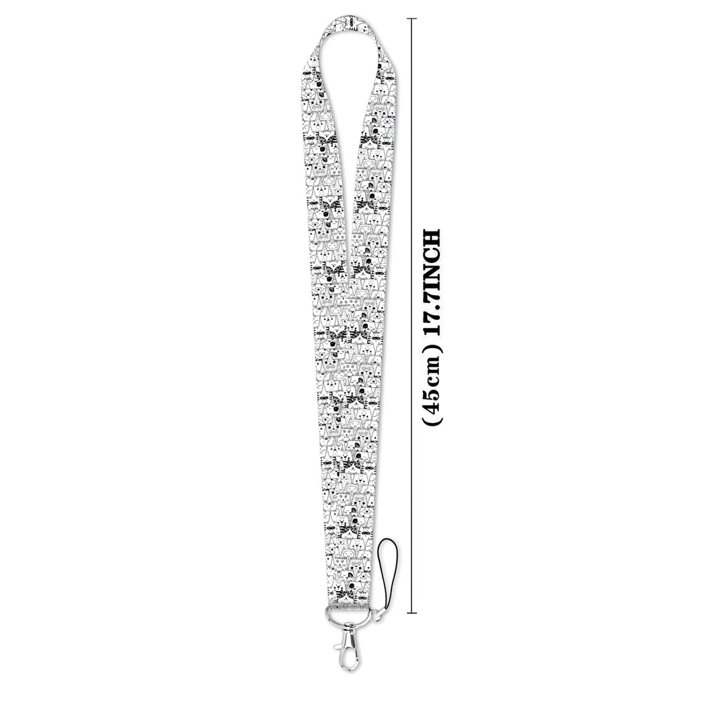 Kawaii Cat Credential Holder Cute Cat Paw Lanyards for Keys Neck Strap ID Card Gym Phone Straps Keychain Keyring Accessories