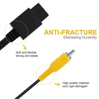 1.8m AV Cable Composite Video Cord 6 Feet Line Compatible with Nintendo 64/N64/GameCube/SNES TV Game Console Accessories