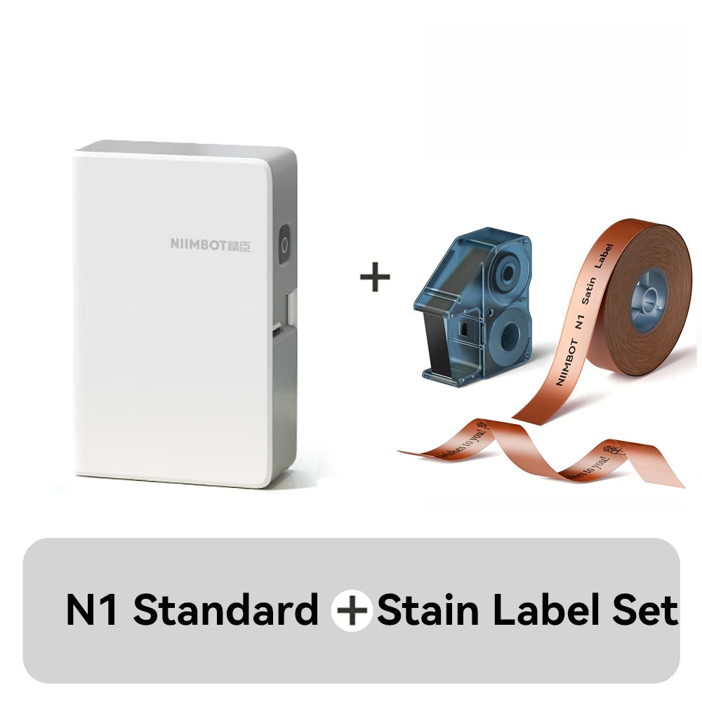 Niimbot N1/B18 Thermal Transfer Label Sticker Printer Mini Label Maker With Ribbon PET Papers For Jewelry Store Cable Cosmetics