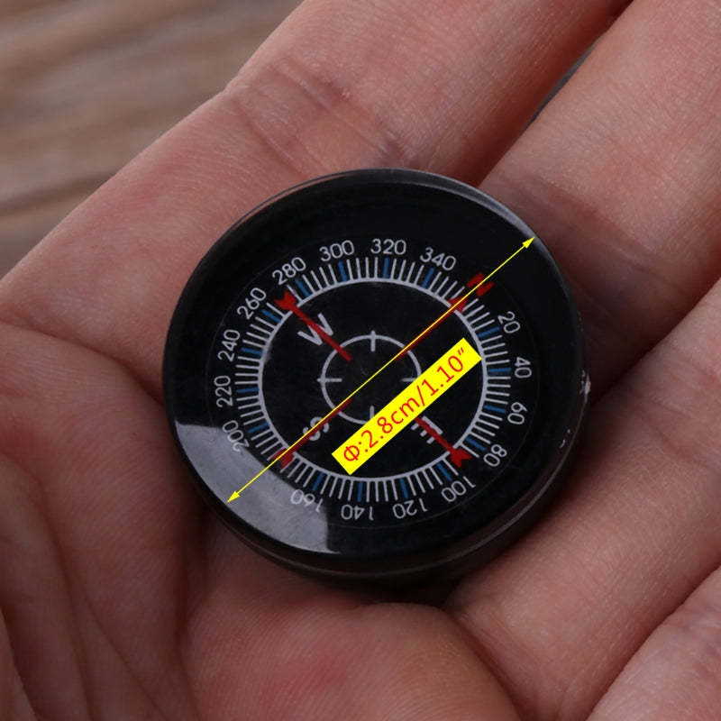 1Pc Miniature Button Compass, Mini Pocket Oil Filled Accurate Compass for Hiking Camping Outdoor Activities Accessory R66E