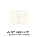 High Quality Ring Binder Notebook A5 Personal A6 A7 A8 Size Insert Refills Loose Leaf Spiral Diary Planner Inner Core 100g Paper