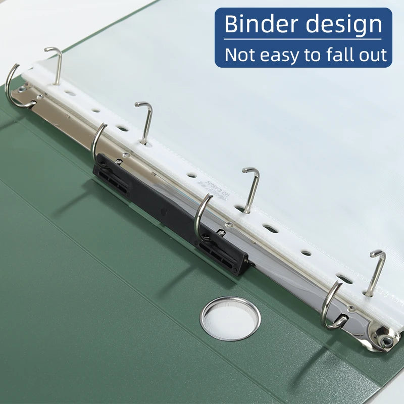 Clear PP A4 File Folder 4-Hole D-Ring Punch Binder Quick-Lock Lever Arch File - Hanging File Folders for Organizing