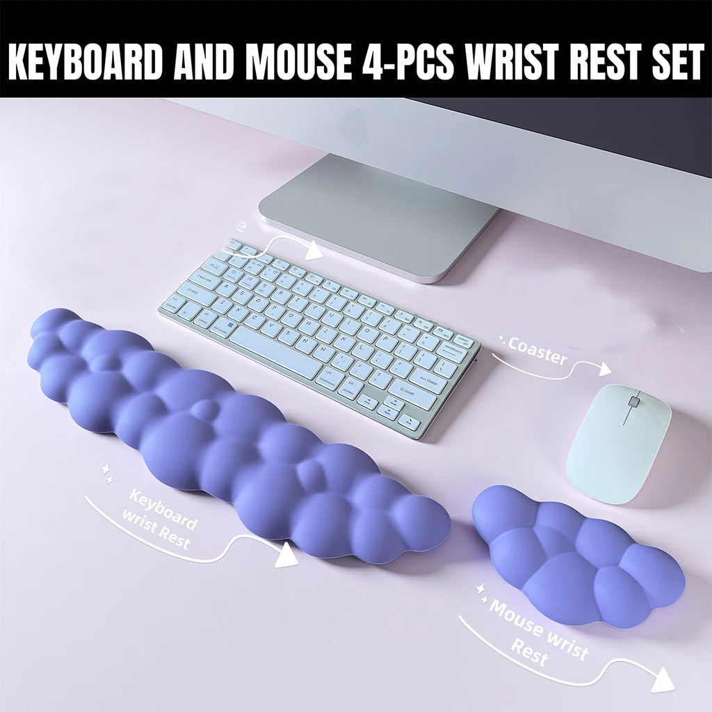 Cloud Shape Wrist Rest Pad Anti-Slip Desk Mat Memory Foam Palm Rest Ergonomic Mouse Pad Typing Wrist Rest Office Accessories