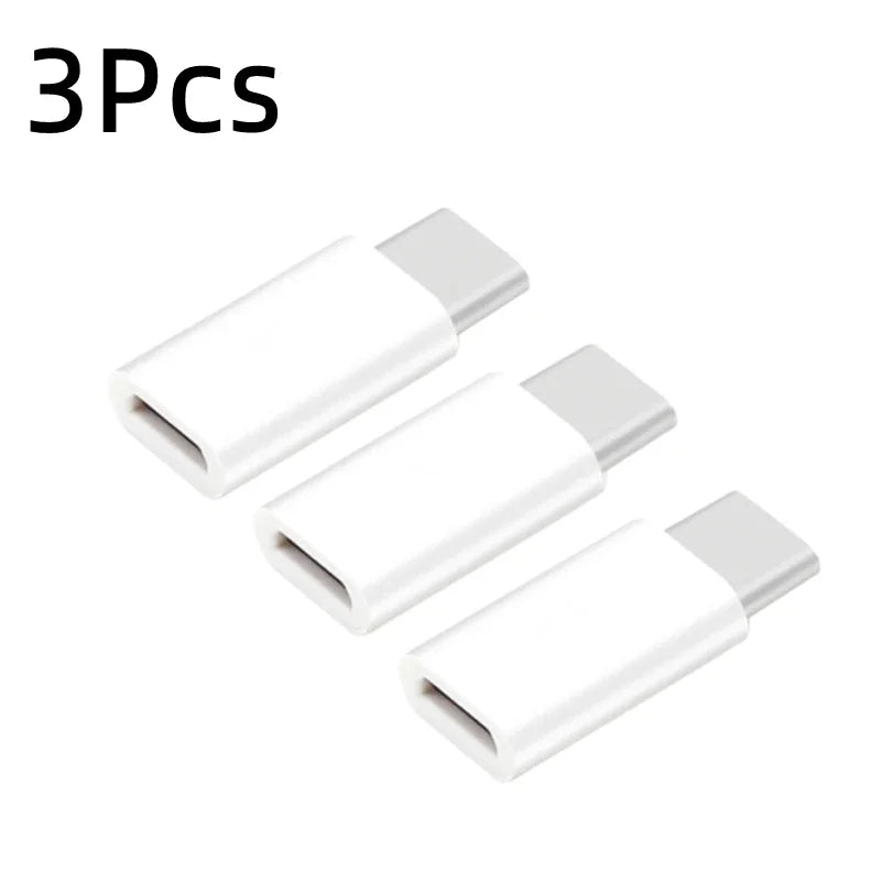 1/3Pcs Micro USB Female To Type C Male Adapter OTG Converter Micro-B To USB-C Connector Charging Cable Adapter Phone Accessories