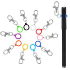 10/20 Pcs Silicone Pen Clip with Lobster Clasp Pen Holder Badge Reel Clips Badge Pen Holder Accessories(Pen not Included)