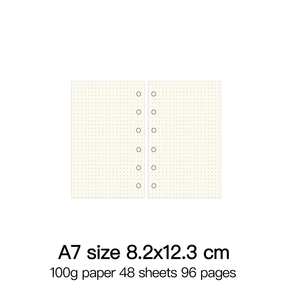 High Quality Ring Binder Notebook A5 Personal A6 A7 A8 Size Insert Refills Loose Leaf Spiral Diary Planner Inner Core 100g Paper