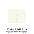 High Quality Ring Binder Notebook A5 Personal A6 A7 A8 Size Insert Refills Loose Leaf Spiral Diary Planner Inner Core 100g Paper