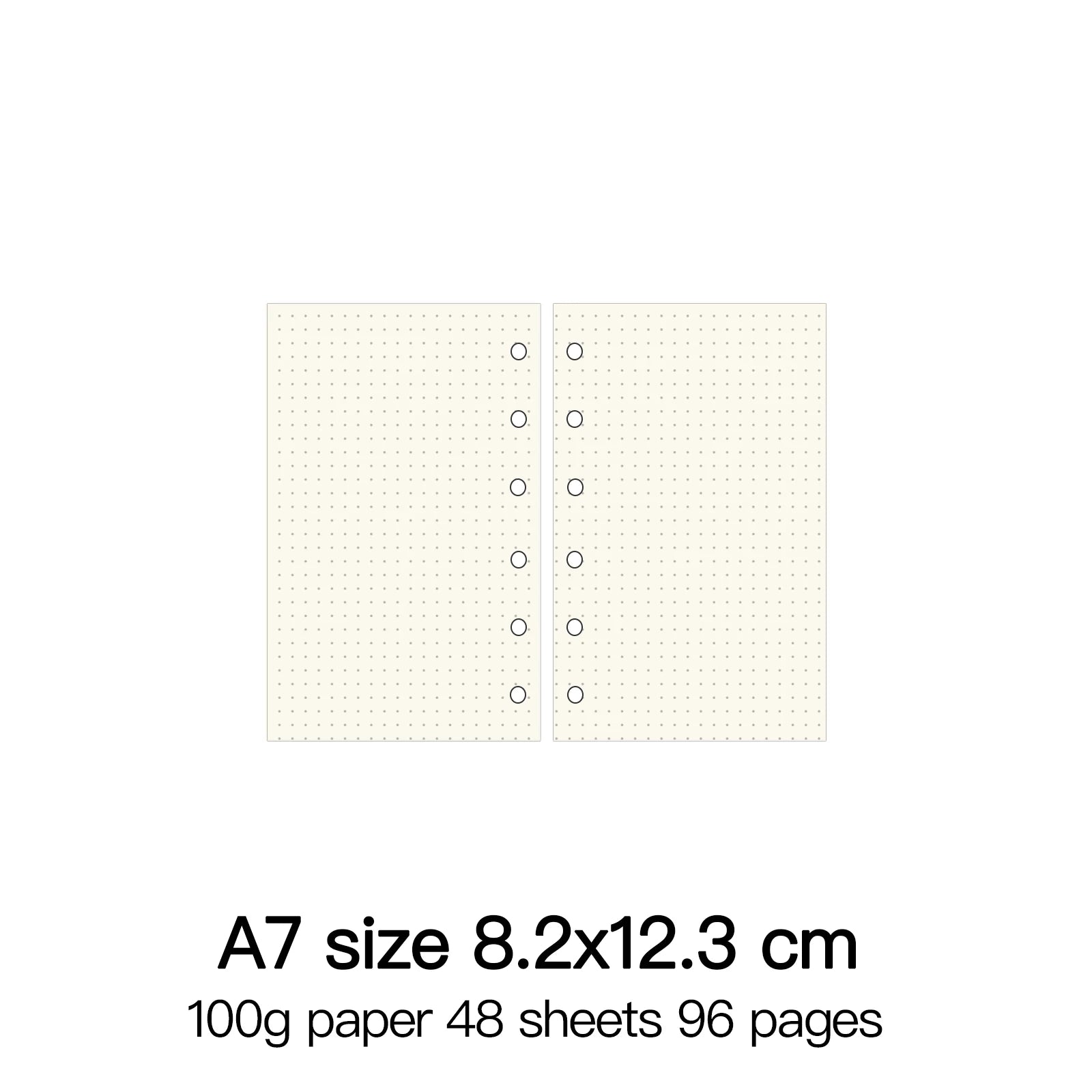 High Quality Ring Binder Notebook A5 Personal A6 A7 A8 Size Insert Refills Loose Leaf Spiral Diary Planner Inner Core 100g Paper
