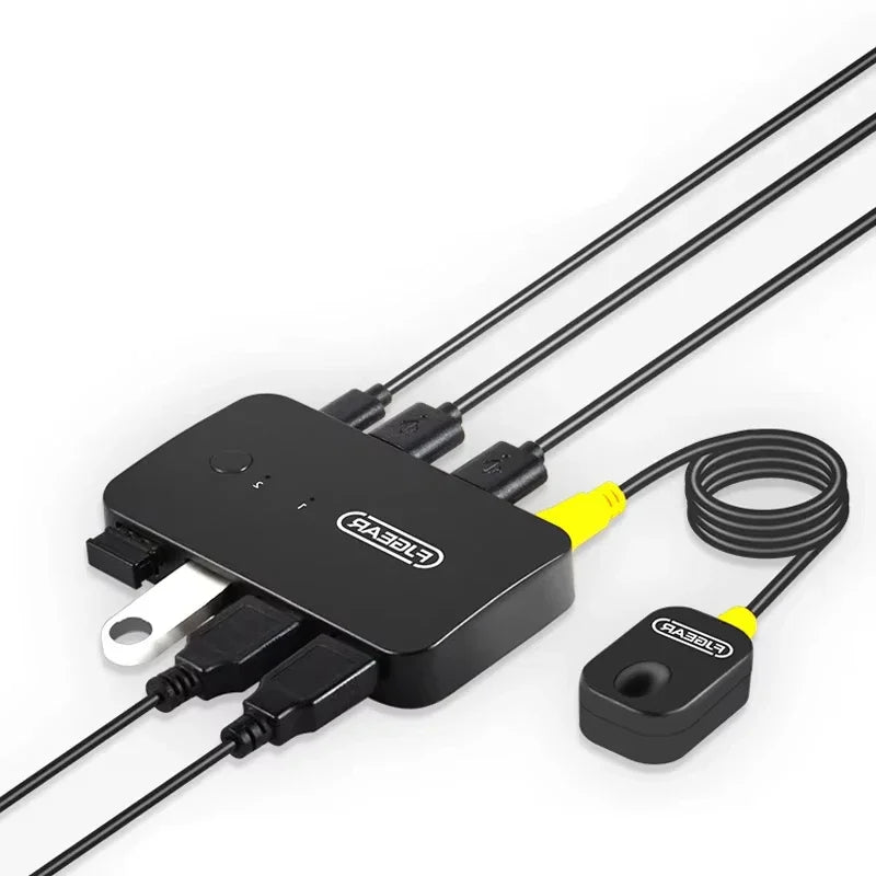 USB KVM Switch Adapter 2 Input 4 Output USB Switch KVM Switcher Printer Sharer For Computer Keyboard Mouse Sharer Controller