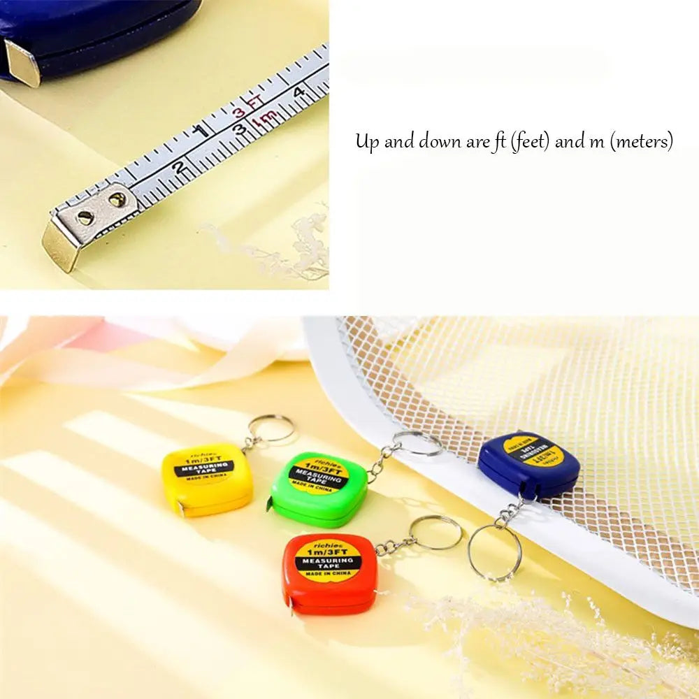 1M/1.5M Measure Ruler Retractable Centimeter Inch Roll Tape Mini Keychain Tape Measure Tailor Portable Sewing Measuring Tool