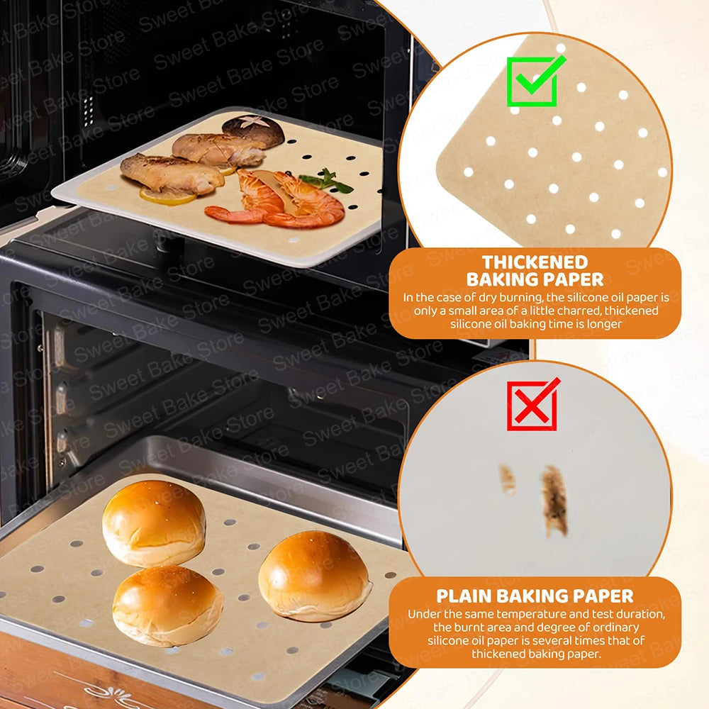 Air Fryer Disposable Perforated Parchment Paper Liner Compatible with Ninja Foodi Air Fryer Toaster Ovens Air Fryers Accessories