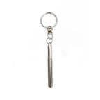 1PCS Portable Telescoping Pen Metal Keyring  Stainless Steel Keychain Ballpoint pen Out Door
