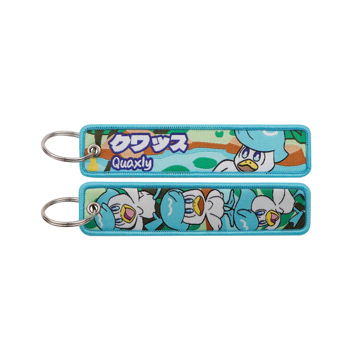 Kawaii Japanese Elf Anime Embroidery Key Fobs Key Tag Motorcycles Cars Backpack Chaveiro Keychain Fashion Keyring Friends Gifts
