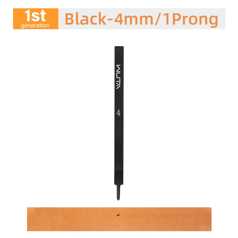 WUTA 1pc 3/4/5/6mm Leather Chisel Tool Diamond Pricking Iron Basic Hole Punch Stitching Leather Craft Tools