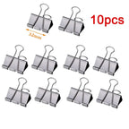 5-30Pcs Binder Clips File Metal Paper Clips Silvery Paper Clip Clamp 15/19/32/40/50mm Stationery Clip Office School Supplies