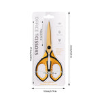 Office Scissors,Stainless Steel Scissors Anti Rust,Black,Gold,Color Titanium,Handmade Paper Cut DIY Domestic Office Student Use