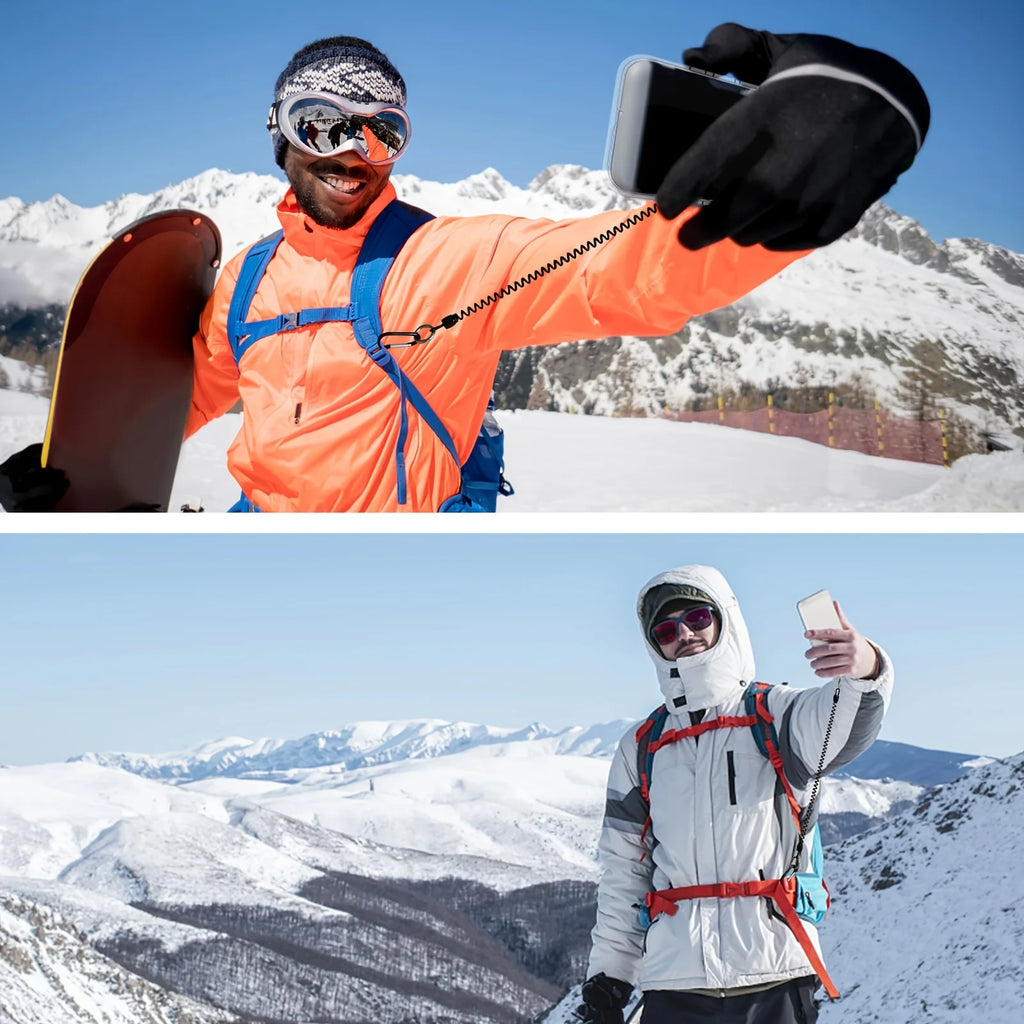 Phone Tether Lanyard Anti Theft Phone Strap With Carabiner Protective Outdoor Skiing Hiking Cycling Fishing Climbing.