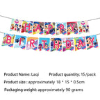 True Rainbow Kingdoms Birthday Party Decoration Disposable Tableware Balloons Paper Plate Napkins kids Baby Shower Supplies