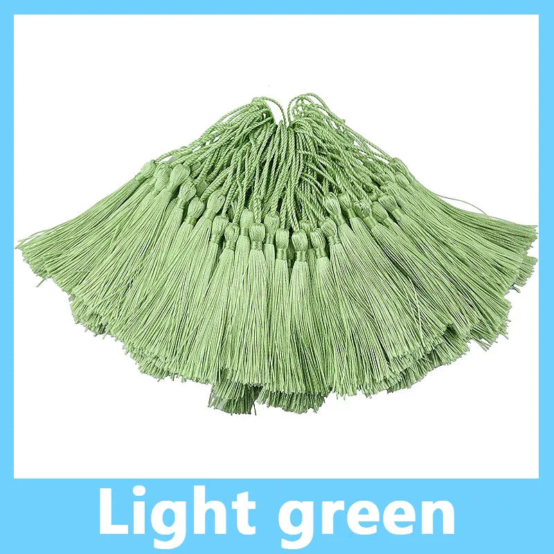 100pcs/Pack 13cm Tassel Silk Fringe Silky Floss Bookmark Tassels Mini Tassels for DIY Craft Jewelry Making Souvenir Bookmarks