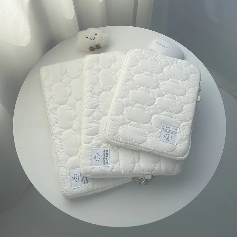 New Cloud Laptop Sleeve Ipad Bag Cotton Large Capacity Storage Embroidery 11/13/14 /15 15.6 16 Inch Notebook Pouch