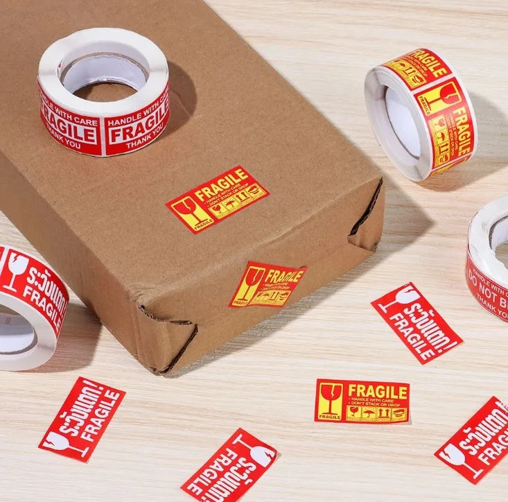 250Pcs/roll  Fragile Warning Sticker Care Shipping Special Tag Useful Shipping Express Label Handle With Care Keep
