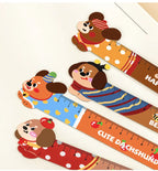 Cartoon Strip Puppy Magnetic Bookmark Ruler Student Cute High-value Bendable Ruler Special-shaped Magnetic Ruler