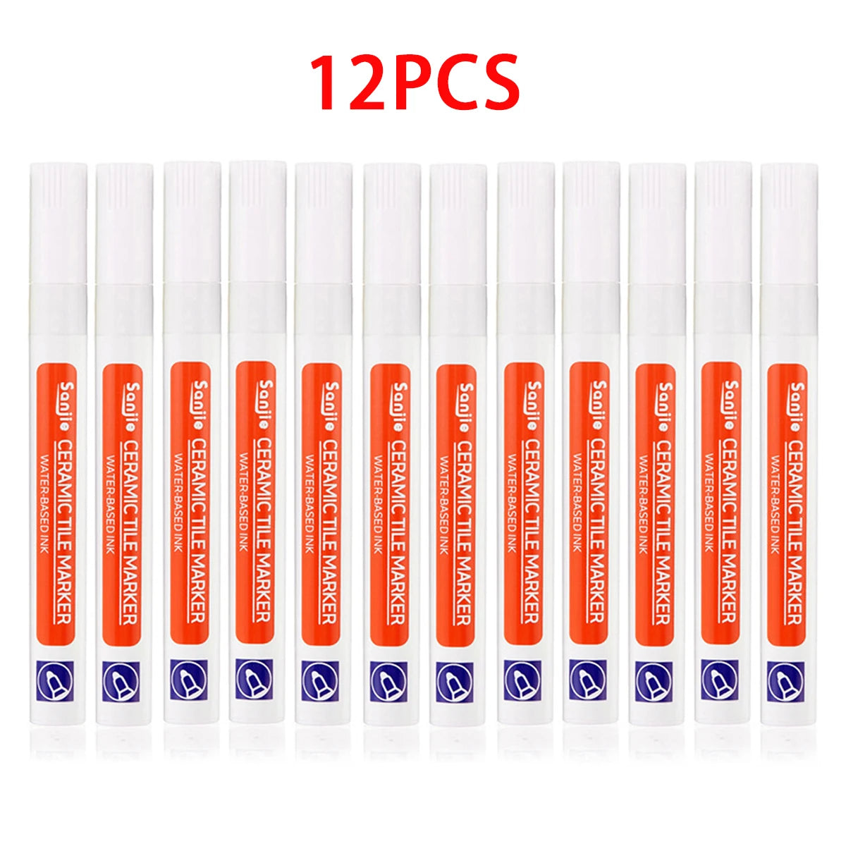 1Pcs Waterproof Ceramic Tile Grout Marker Pen, White Tile Repair Pen with Anti-Mold Filler, Bathroom Floor Tile Gap Cleaning Pen