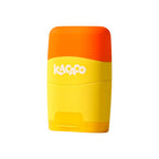 M&G Pencil Sharpener with Eraser Two in One Double Hole Designing Student Pencil Eraser Less Crumbs Clean Replaceable Core