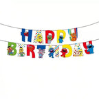 Cartoon Sesames Streets Birthday Party Supplies Kids Disposable Tableware Cup Plate Napkin Tablecloth Balloon Banner Decoration