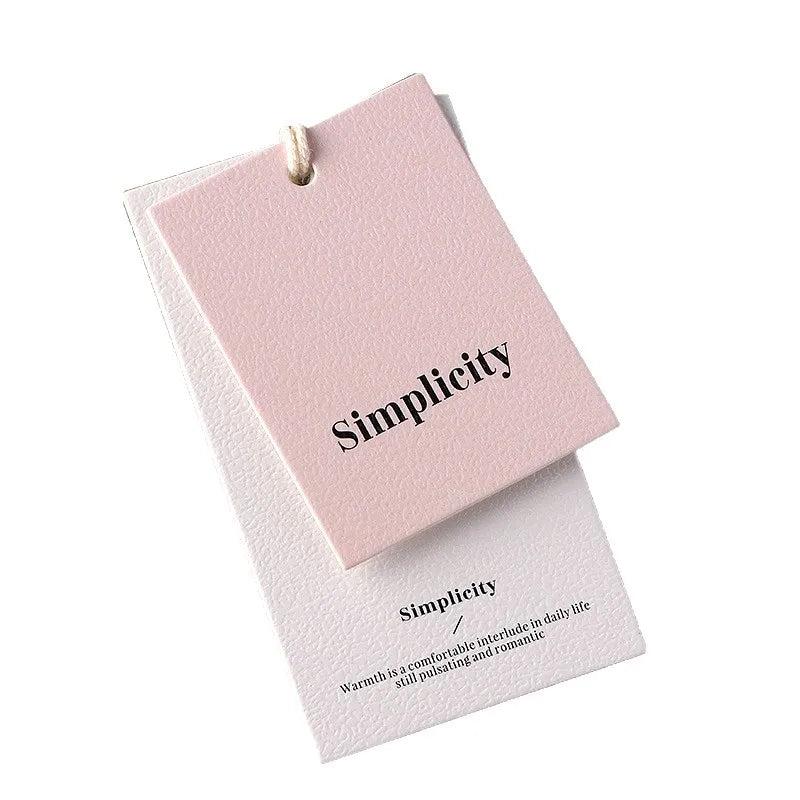 Custom Milano Paper Hang Tag Special Card Clothing Tag Screen Printed Logo Brand Label for Garments Wholesale