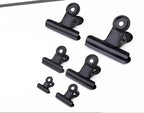 10-Pack Black Metal Paper Clip Office Stationery Small Book Fixing Clip Sketching Board Clip Household Supplies