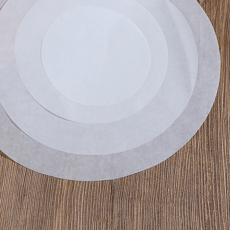 50pcs round Parchment Paper Baking Oiled Paper Air Deep-Fried Pot Paper Steamer Liners Barbecue Sheets Disposable