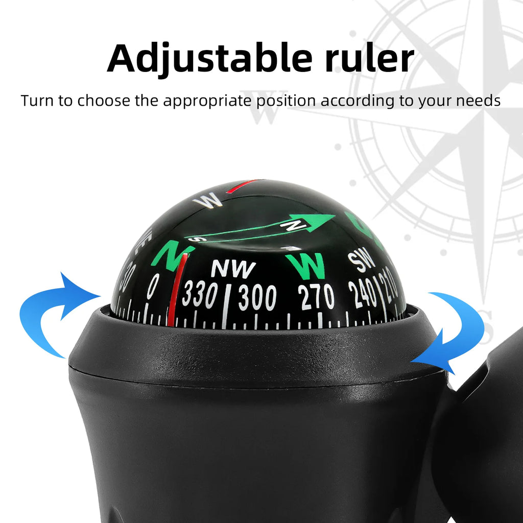 Multifunctional Compass Portable Compact Navigation Device Universal Outdoor High Precision Compass For Car Boat Moto Bicycle