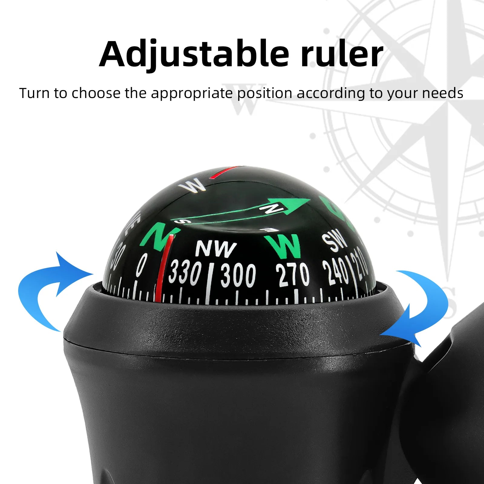 Multifunctional Compass Portable Compact Navigation Device Universal Outdoor High Precision Compass For Car Boat Moto Bicycle