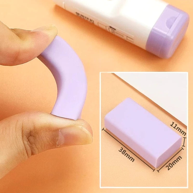 M&G Rubber Pencil Sharpener 2-in-1 Pencil Sharpener Single Hole with Rubber Eraser Not Leave Marks Eraser with Pencil Sharpener