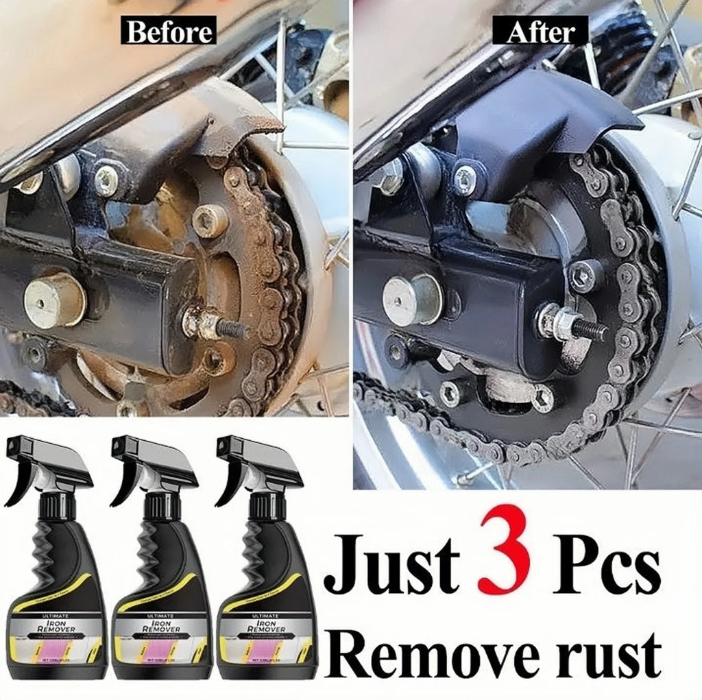 Car Rust Remover Car Wheel Care Quick Remover Car Exhaust Pipe Rust Removal Spray Clean Metal Iron Powder Stains