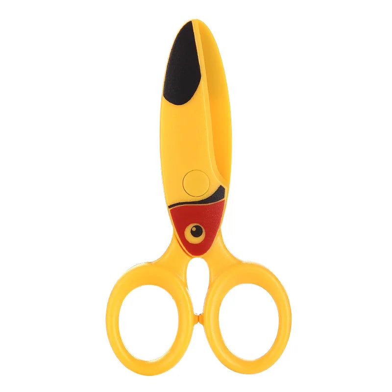 1pcs Kids Safety Scissor Cute Cartoon Plastic Knife Cutter for Children DIY Paper Handwork Office School Student F7231