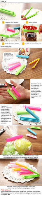 10/20Pcs Kitchen Storage Food Snack Seal Sealing Bag Clips Sealer Clamp Plastic Tool Kitchen Accessories Portable Bulk TMZ