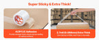 SucceBuy 6/24 Rolls 7.6CM 70M High Viscosity Clear Adhesive Tape Transparent Packaging Tape for Office Wrapping Express Packing